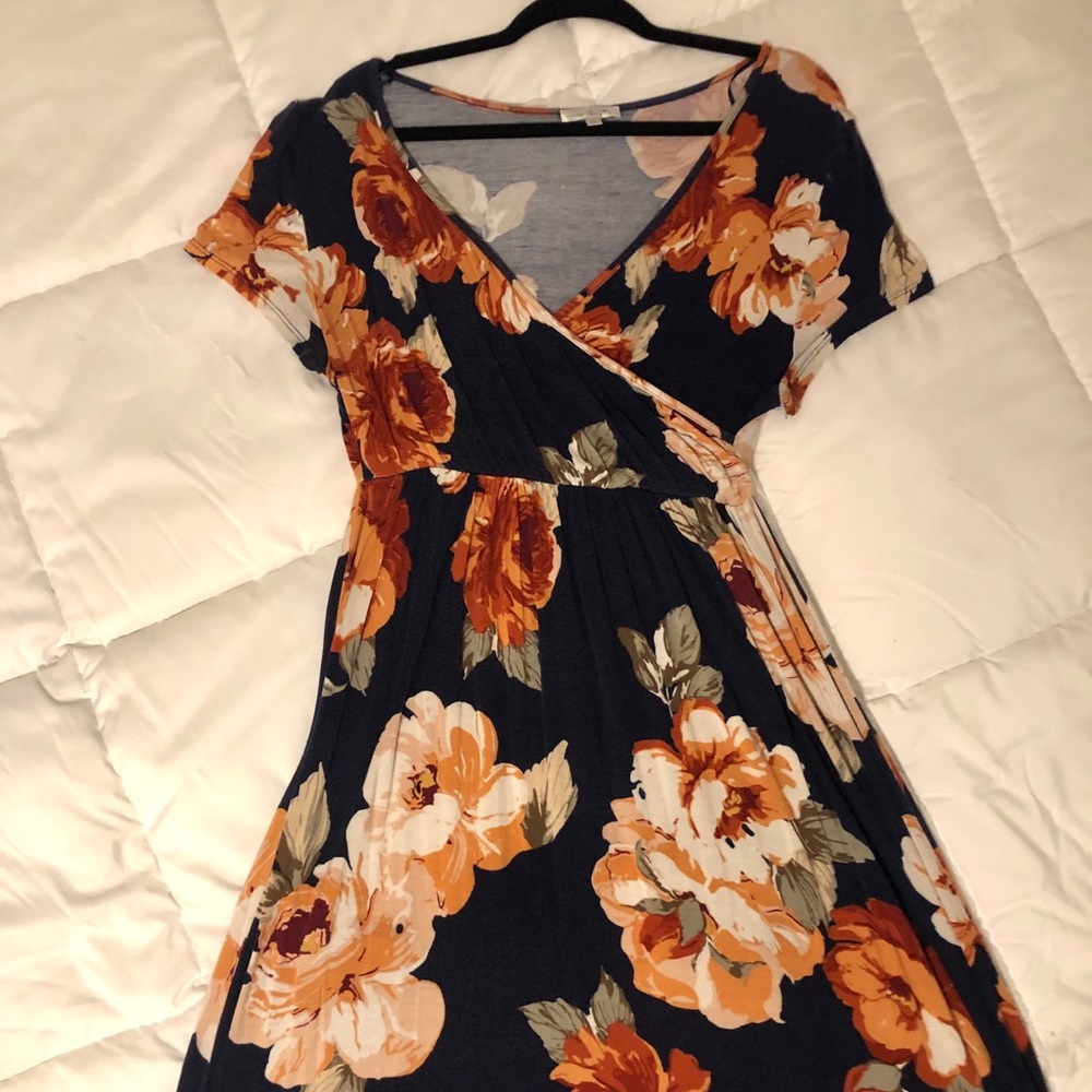 Floor length maternity dress
